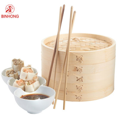 Kitchen Cooking Smooth 28cm Dim Sum Bamboo Basket